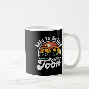 Caneca De Café A Vida é Melhor No Toon Barco de Pontão Divertido