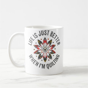 Caneca De Café A Vida É Melhor Quando Estou Fazendo Colchas Croch