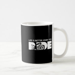 Caneca De Café A Vida É Melhor Quando Você Anda Biker Engraçado A