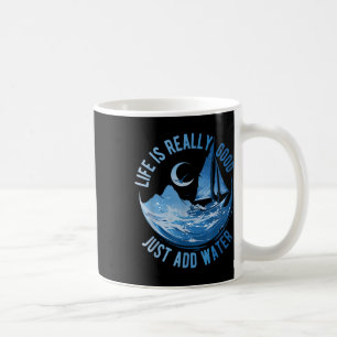 Caneca De Café A Vida É Muito Boa Basta Adicionar Água Vela Ocean