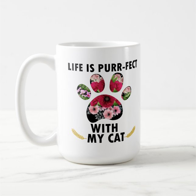 Caneca De Café A Vida É Purfect Mug (Esquerda)