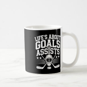 Caneca De Café A Vida é Sobre Metas Jogador de Hóquei Hóquei no G