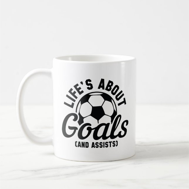 Caneca De Café A vida é sobre objetivos e ajuda (Esquerda)