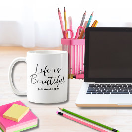 Caneca De Café A vida é um belo site de Marcas de blogs