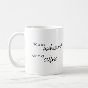 Caneca De Café A vida é uma corrente estranha de selifes