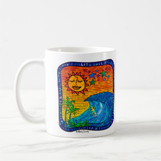 Caneca De Café A vida é uma onda aprecia o passeio!