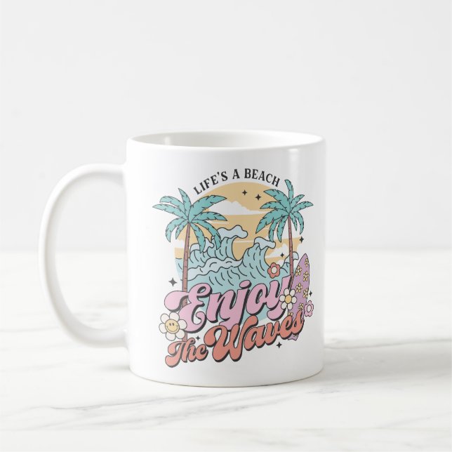 Caneca De Café A vida é uma praia aproveita as ondas (Esquerda)