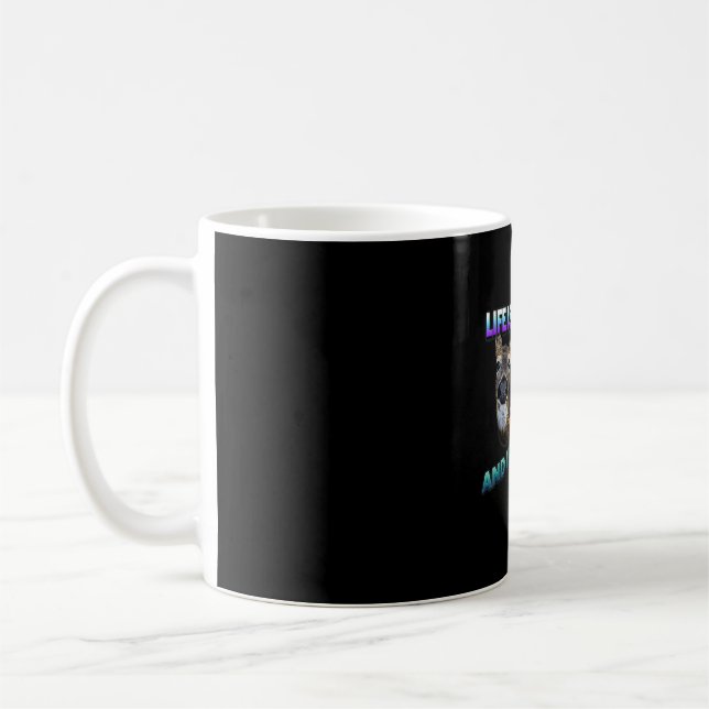 Caneca De Café A vida é uma rodovia e eu sou um cervo (Esquerda)