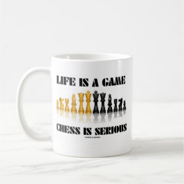 Caneca De Café A vida é uma xadrez do jogo é séria (o humor da