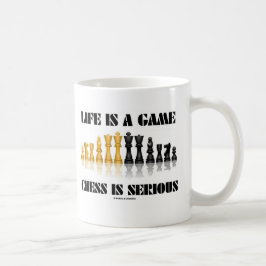 Caneca De Café A vida é uma xadrez do jogo é séria (o humor da