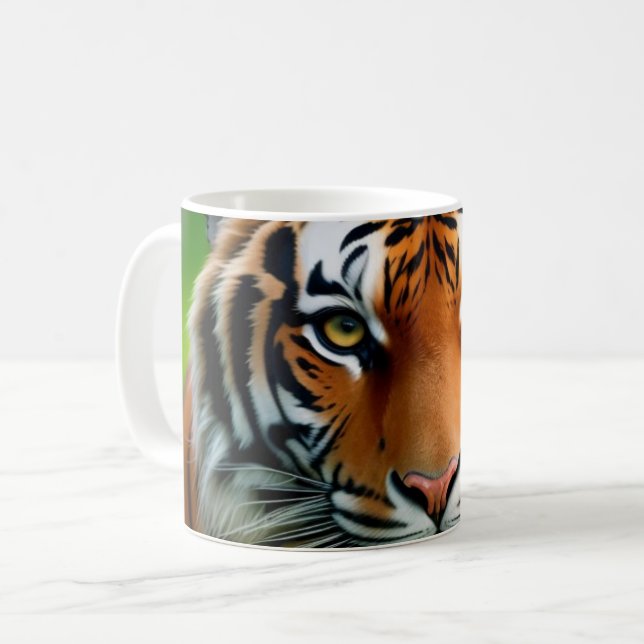 Caneca De Café A Vida Majestosa de um Tigre (Frente Esquerda)