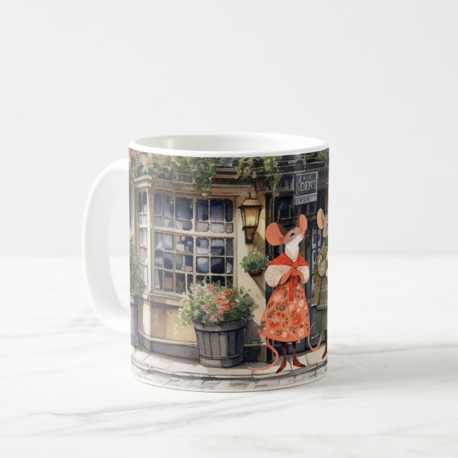 Caneca De Café A vida na cidade de Mice - Comprar os amigos (Frente Esquerda)