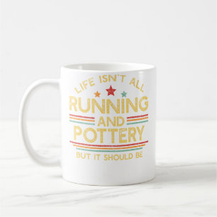 Caneca De Café A Vida Não É Só Corrida E Corredor De Cerâmica
