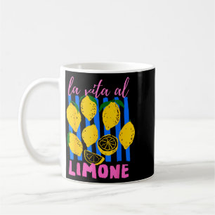 Caneca De Café A Vida No Limão Piada Italiana Fruta De Limão Verã
