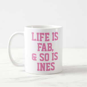 Caneca De Café A vida personalizada é Fab Humor Cote Slogan Mug