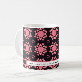 Caneca De Café A vida REWARDS de forma engraçada | padrão ROSA