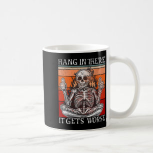 Caneca De Café A Vintage Enganada Lá Piora O Esqueleto