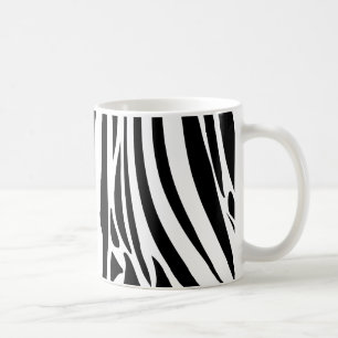 Caneca De Café A zebra listra o teste padrão preto e branco da