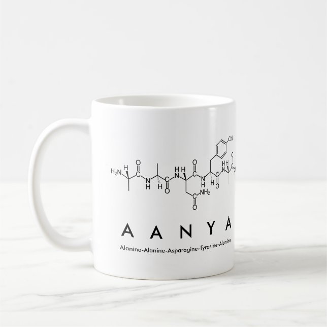 Caneca De Café Aanya peptide name mug (Esquerda)