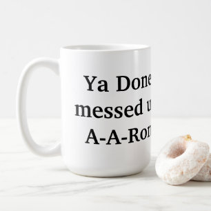 Caneca De Café Aaron acima sujado feito ya