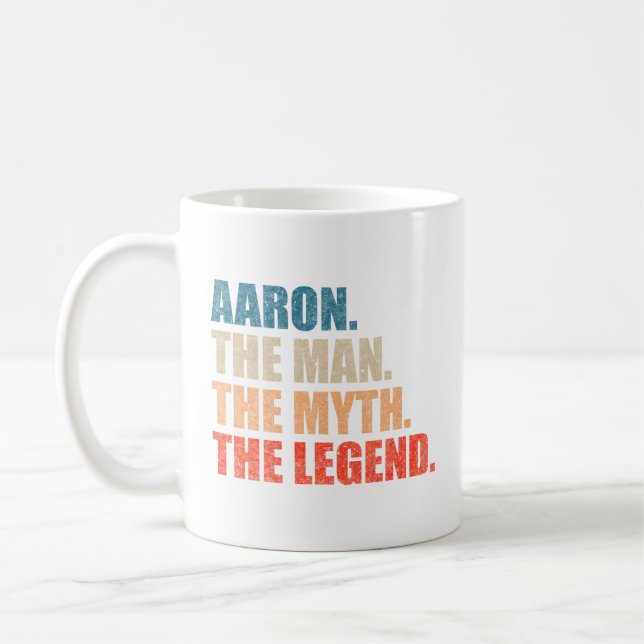 Caneca De Café Aaron O Homem O Mito A Lenda (Esquerda)