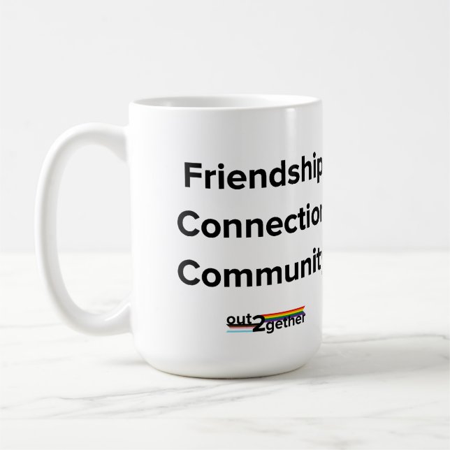 Caneca De Café Aba do logotipo Out2gether (Esquerda)