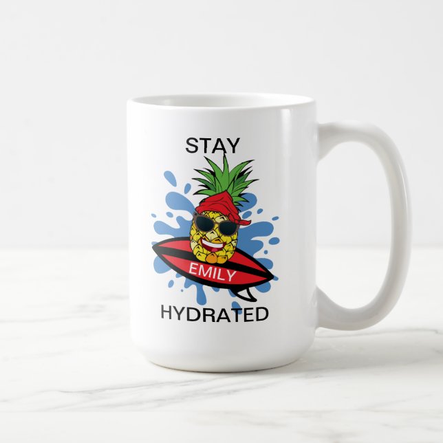 Caneca De Café Abacate de Surf Divertido (Direita)