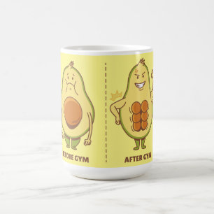 Caneca De Café Abacate Engraçado, Meme de Fruta Fofa