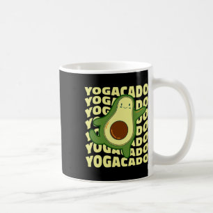 Caneca De Café Abacate Ioga Fitness Engraçado Exercitando Academi