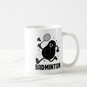 Caneca De Café Abacate Jogando Badminton Comida Vegetariana Saudá