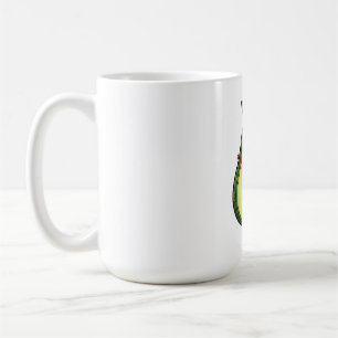 Caneca De Café Abacate Kawaii Fofo Piscando com Óculos