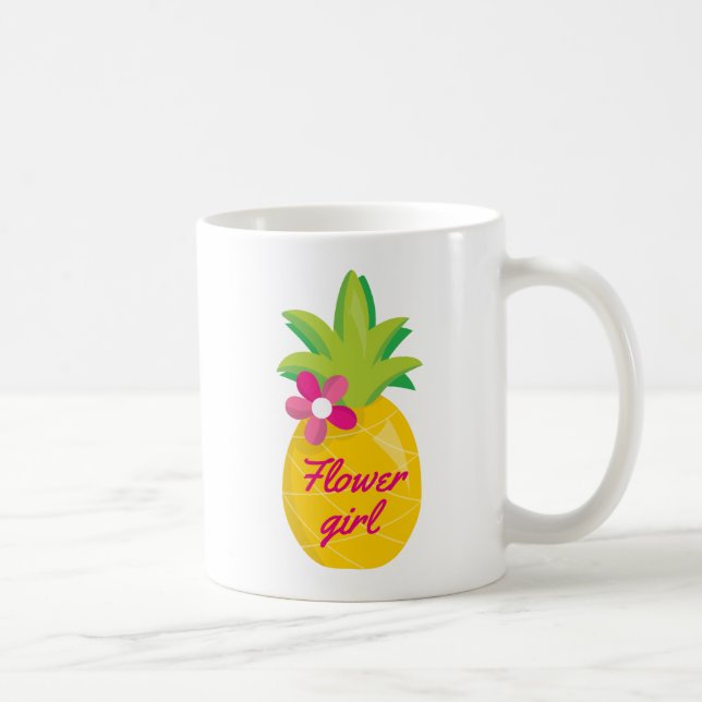 Caneca De Café Abacaxi da Menina Flor (Direita)