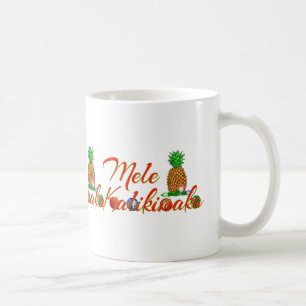 Caneca De Café Abacaxi do Hawaiian de Mele Kalikimaka