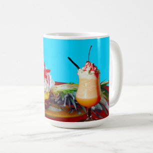 Caneca De Café Abacaxi e sorvete com suor de fruta