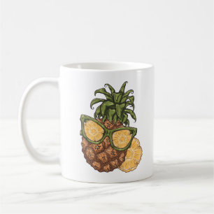 Caneca De Café Abacaxi presentes de verão vibes de verão aloha ve