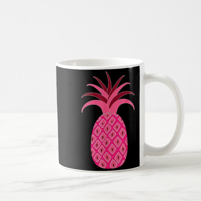 Caneca De Café Abacaxi Rosa Feminino (Direita)