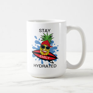 Caneca De Café Abacaxi surfado