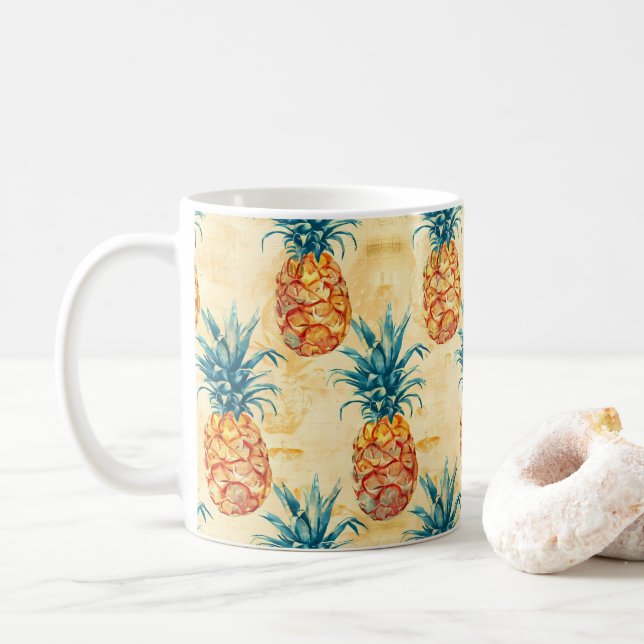 Caneca De Café Abacaxi tropical (Com Donut)
