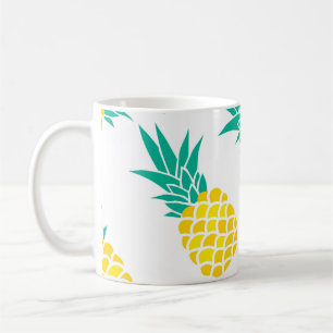 Caneca De Café Abacaxis Exóticos: Delícia Amarela.