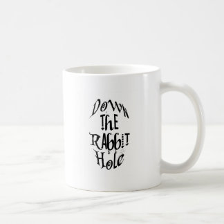 Caneca De Café Abaixo do furo de coelho