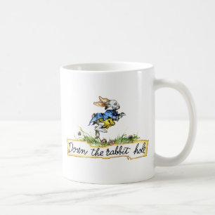 Caneca De Café Abaixo do furo de coelho