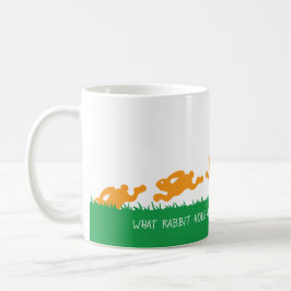 Caneca De Café Abaixo O Coelho Buraco