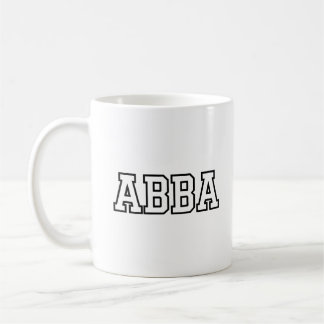 Caneca De Café Abba Name Typography Design