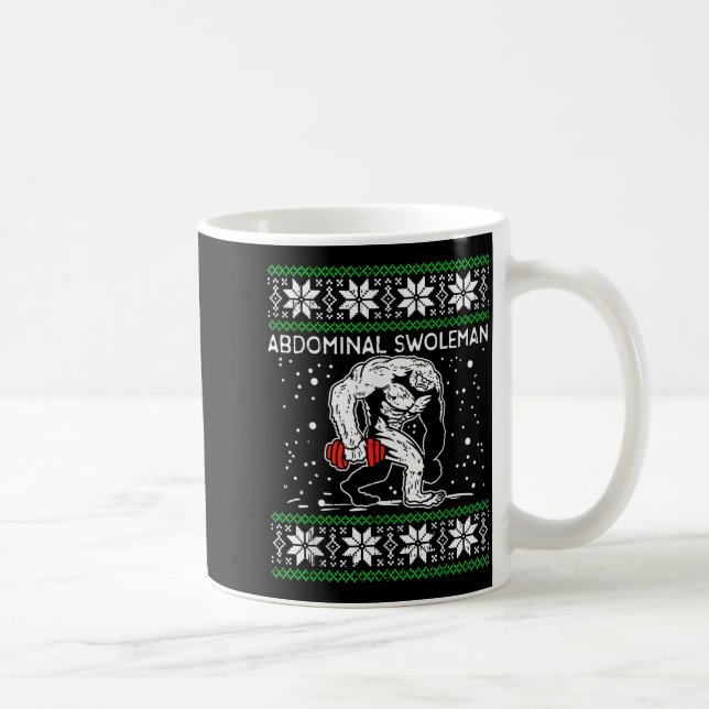 Caneca De Café Abdominal Swoleman Yeti Fun Christmas Gym Weightli (Direita)
