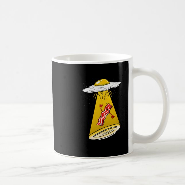 Caneca De Café Abdução De Ovos Bacon Alienígena Engraçada Ufo Caf (Direita)