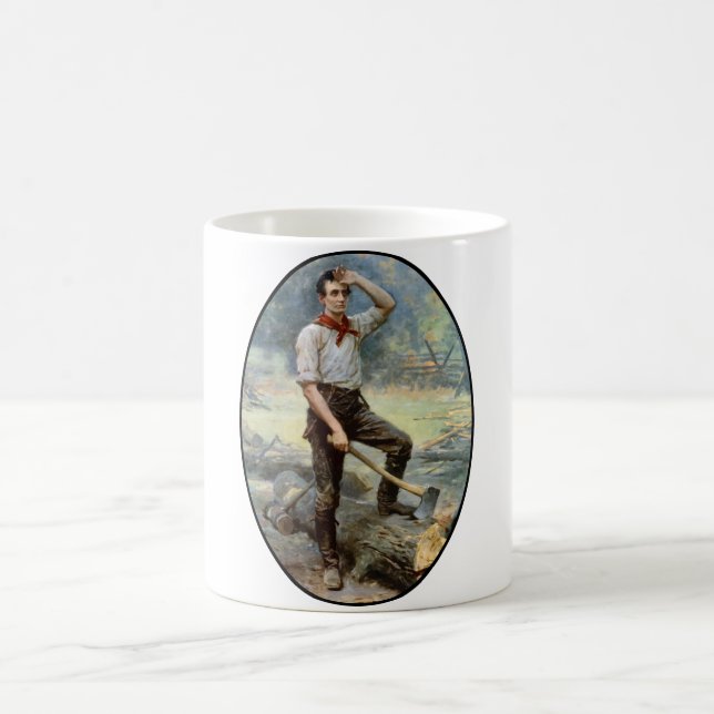 Caneca De Café Abe Lincoln -- O divisor do trilho (Centro)