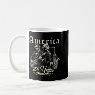 Caneca De Café Abe Lincoln Pai Fundador Tocando Guitarra