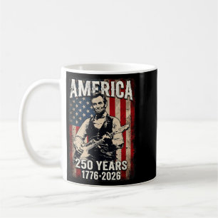 Caneca De Café Abe Lincoln Vintage 16º Presidente Tocando Violão