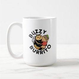 Caneca De Café Abeelha Buzzy Burrito Engraçada