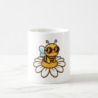 Caneca De Café Abeia Legal numa Margarida
